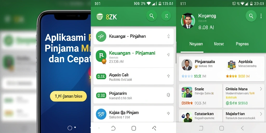 Antarmuka 8ZK yang sederhana dan fungsional untuk pengajuan pinjaman.