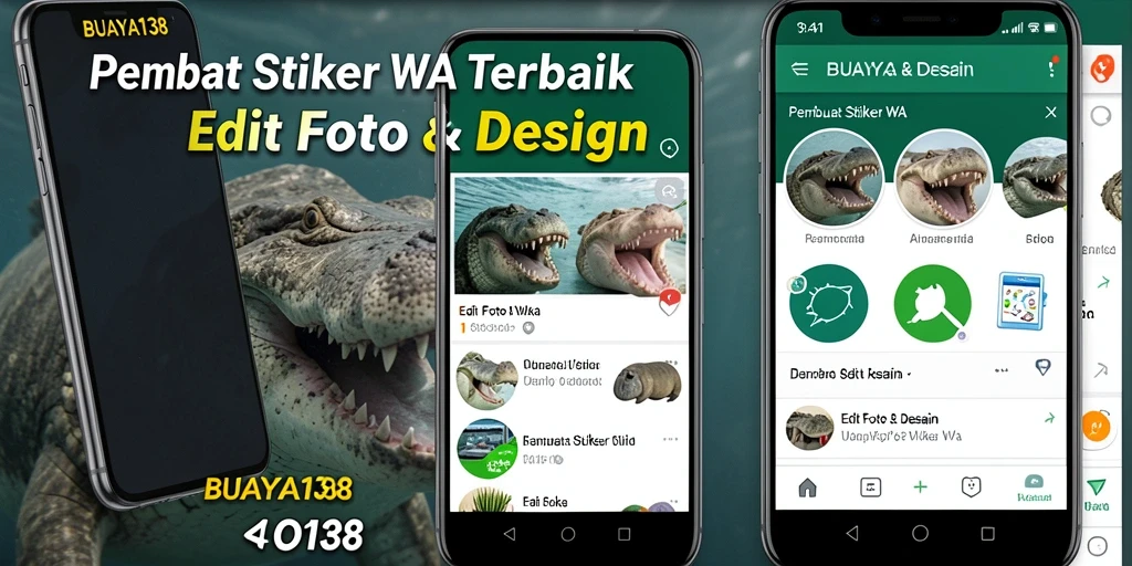 Tampilan antarmuka BUAYA138 untuk Pembuat Stiker WA yang user-friendly.