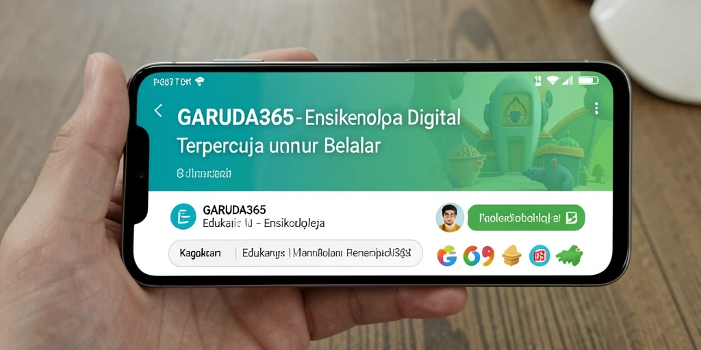 Antarmuka aplikasi GARUDA365 yang interaktif dan informatif.