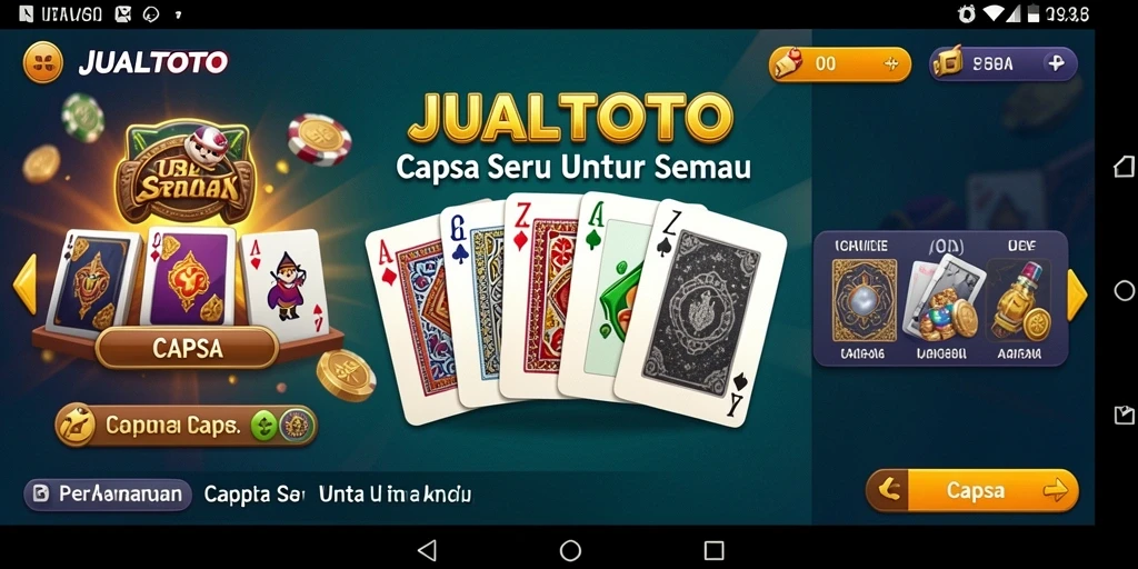 Antarmuka permainan Capsa yang modern dan menarik