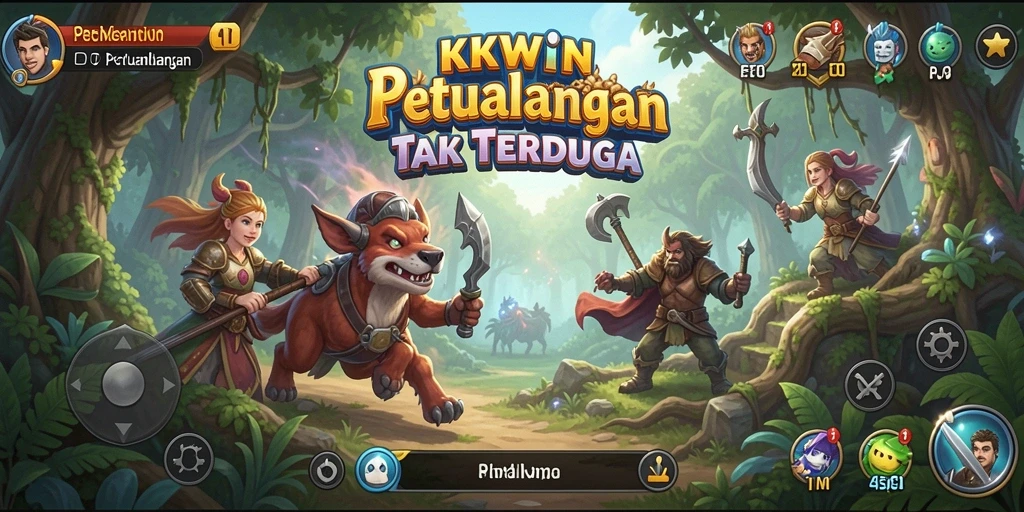 Tampilan antarmuka permainan KKWIN yang menarik dan penuh petualangan.