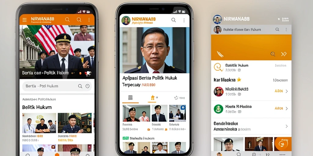 Antarmuka modern NIRWANA88 dengan berita Politik dan Hukum.