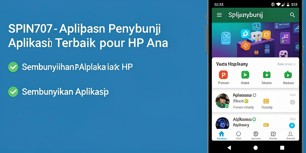 Antarmuka aplikasi SPIN707 yang sederhana untuk menyembunyikan aplikasi.