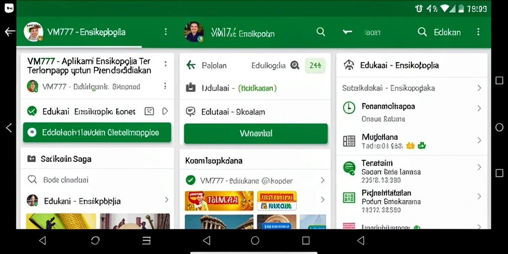 Tampilan antarmuka aplikasi VM777 yang menarik dan informatif.