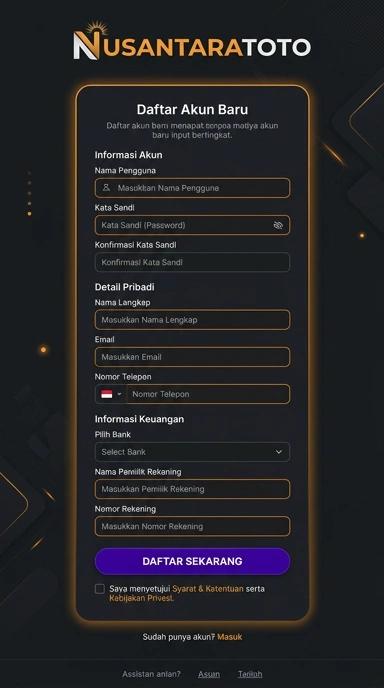Cara Mudah Daftar Akun Nusantaratoto untuk Android
