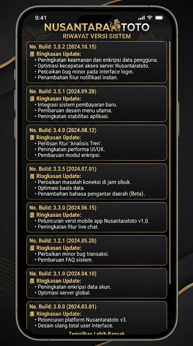 Riwayat Versi nusantaratoto Terbaru dan Pembaruan